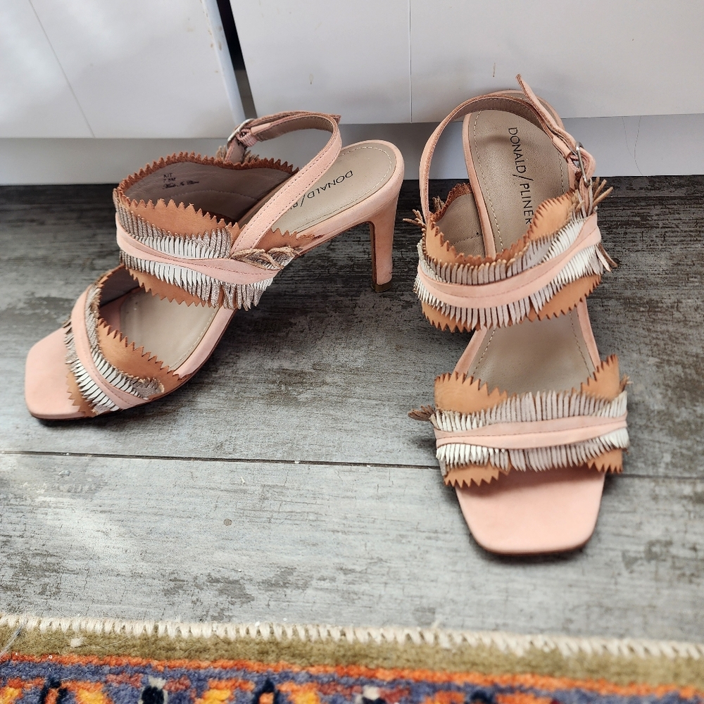 Donald J. Pliner Women's Pink and Cream Heeled Sandals